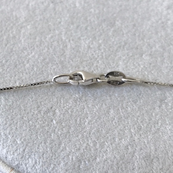 10 k White Gold Solid Italy Made Necklace Earrings - Picture 4 of 10